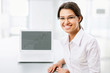Business woman with laptop