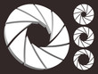 Set of aperture icons