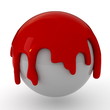 red drop on the ball
