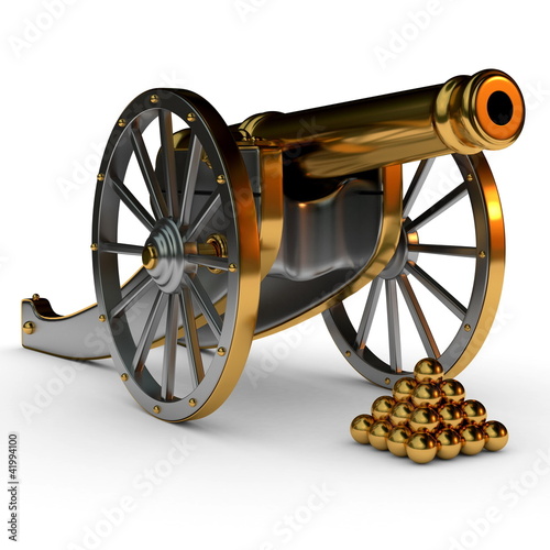 Illustration: old fashioned gun old fashioned gun