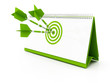 calendar, green target