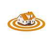 illustration of a house in the center of a target