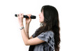 karaoke singer on a white background.