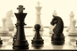 Foto: The black chess king. Old toned The black chess king. Old toned