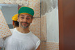 funny tile worker