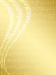 gold musical background with notes - vector
