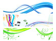 abstract multiple web banners background