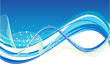 abstract blue based wave background