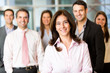 Business woman with her team