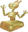 robot with tank wheels