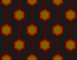 Retro Hexagons Red Seamless Tile