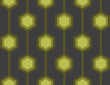 Retro Hexagons Green Seamless Tile