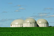 Three BioGas tanks.
