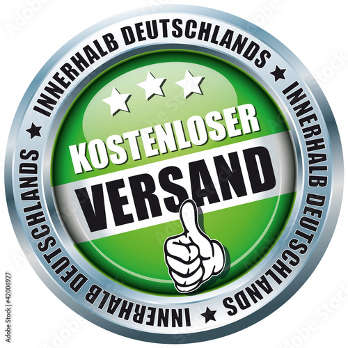 Vector: Kostenloser Versand - Innerhalb Deutschlands - Button Kostenloser Versand - Innerhalb Deutschlands - Button