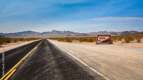 Photo: Death valley entrance landscape view Death valley entrance landscape view