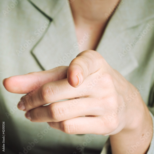 Photo: Hand indicating at you Hand indicating at you