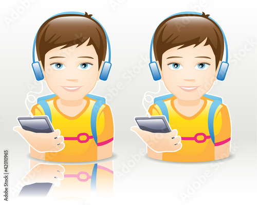 Vector: young boy young boy