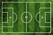 Football or soccer field with ball