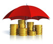 Financial stability, business success and insurance concept