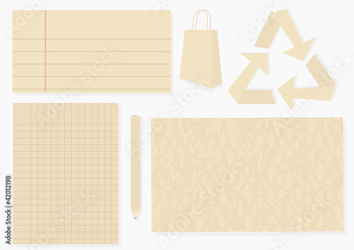 Vektor: recycled paper design elements recycled paper design elements