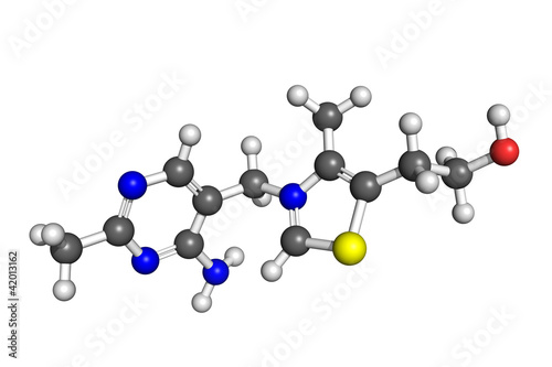 Illustration: Vitamin B1 structure Vitamin B1 structure