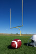 Photo: American Football with goal posts American Football with goal posts