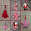 Weihnachtsmotive in Rot und im rustikalen Stil