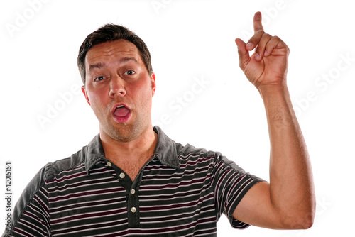 Photo: man expressing his opinion man expressing his opinion