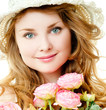 Girl with flowers