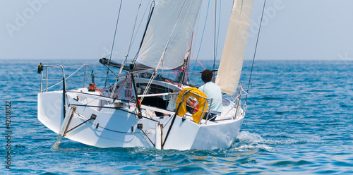 Photo: skipper at solo race skipper at solo race