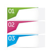 One two three - vector paper banner options