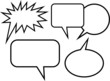 Simple Cartoon Blank Word Balloons