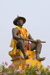 Foto: King Settat Thirat and golden stupa in Vientiane, Laos King Settat Thirat and golden stupa in Vientiane, Laos