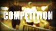 Video: Competition Schriftzug mit Läufern im Hintergrund Competition Schriftzug mit Läufern im Hintergrund