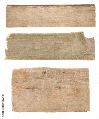 Photo: wood signboard isolated on white wood signboard isolated on white