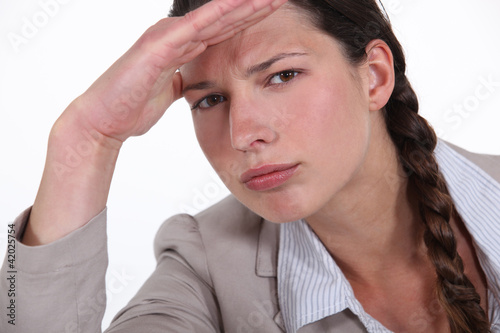 Photo: Businesswoman saluting Businesswoman saluting