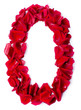 Photo: number 0 made from red rose number 0 made from red rose