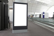 Blank Billboard in airport