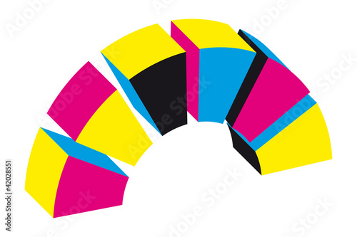 Vektor: Logo Signet Druckerei Testbild Farben mit QXP9 Datei Logo Signet Druckerei Testbild Farben mit QXP9 Datei