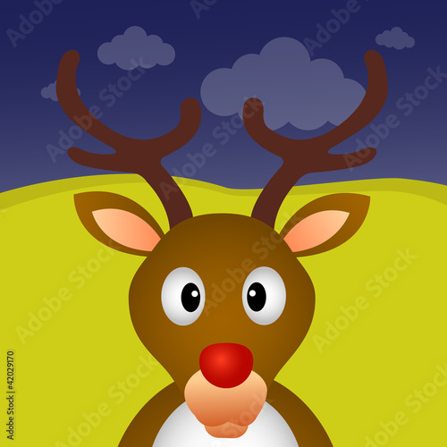 Vektor: Reindeer in forest Reindeer in forest