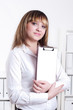 beautiful businesswoman with tablet