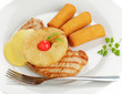 Schweinesteak Hawaii, Kartoffelkroketten