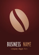 Business logo coffee seed brown desing