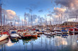 Boats in the harbor of Barcelona Boats in the harbor of Barcelona