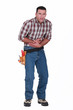 man having stomachache