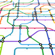 Abstract color metro scheme in perspective