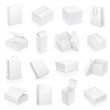Blank Boxes On White Background