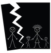 Representation of marriage break up or divorce