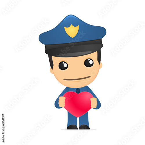 Vetor: funny cartoon policeman funny cartoon policeman