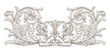 Griffin. Vector decorative element.